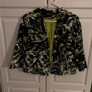 Kasper Blazer Womens size 10p Linen blend‎ tropic Career